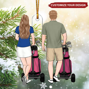 Golf Partners for Life - Personalized Couples Ornament - Gift for Golfer