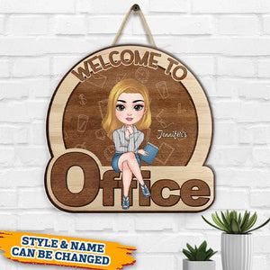 Personalized Door Sign - Birthday Gift For Office Staff - Welcome To My Office