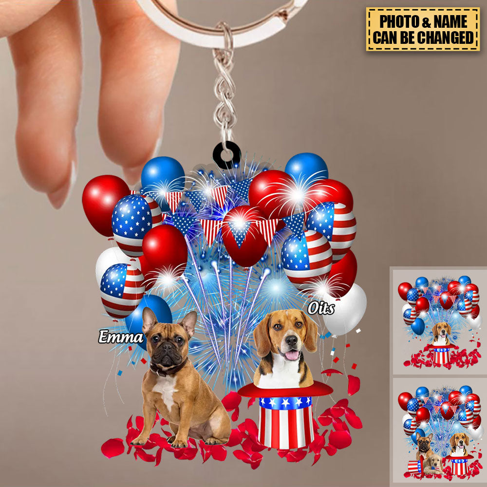 Limited Edition Dog 4th Of July - Personalized Keychain, 4th Of July Dog