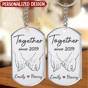 All I See Is You - Couple Personalized Custom Keychain - Gift For Husband Wife, Anniversary