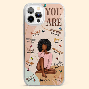 You Are Beautiful - Personalized Clear Phone Case