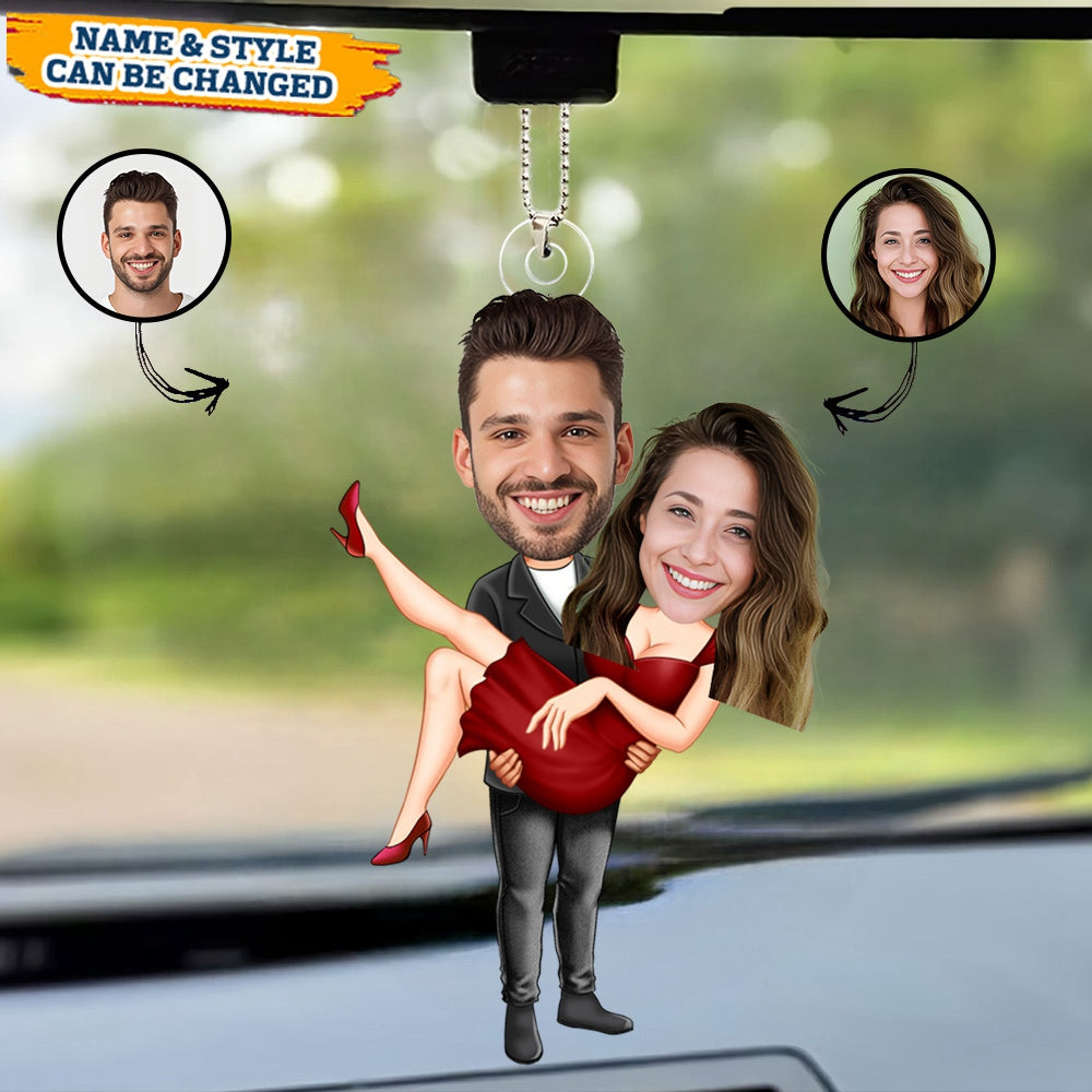 Personalized Funny Couple Photo Ornament - Valentine's Day Gifts For Her, Him