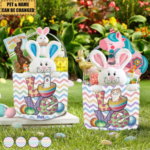 Pet Easter Love - Personalized Easter Basket - Gift For Dog Lovers, Cat Owner