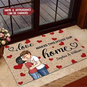 Love Makes This House Our Home - Personalized Doormat