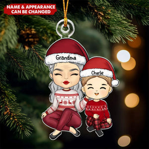 Grandma We Wish You A Merry Christmas - Family Personalized Custom Ornament - Christmas Gift For Grandma