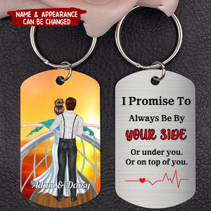 Personalized Couple Keychain - Gift Idea For Couple/Valentine's Day - Drive Safe I Need You Here With Me