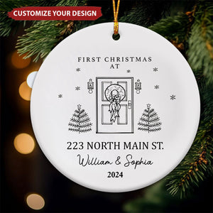 Personalized New Home Ornament - New Home Christmas Ceramic Ornament