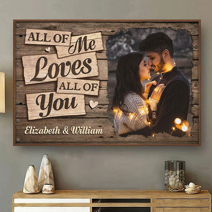 I Completely Love You - Upload Image, Gift For Couples, Husband Wife - Personalized Horizontal Poster