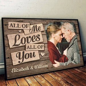 I Completely Love You - Upload Image, Gift For Couples, Husband Wife - Personalized Horizontal Poster