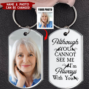 I Will Carry You With Me - Personalized Engraved Stainless Steel Photo Keychain