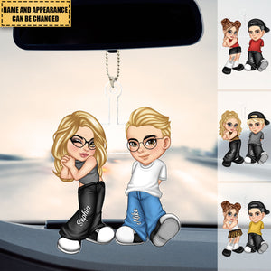 Y2K Couple Together - Personalized Acrylic Car Ornament