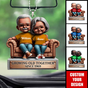 Growing Old Together Couple Personalized Acrylic Ornament