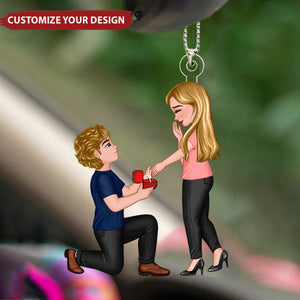 Special Moment Couple - Personalized Acrylic Car Ornament