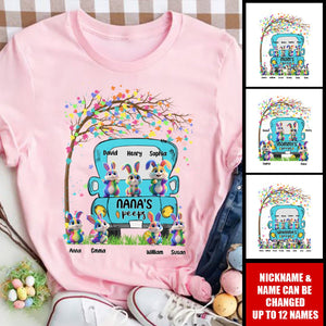 Personalized Grandma's Mom's Custom Grandkids Name Easter Day T-shirt