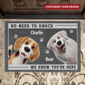 Paws Before People In This Happy Home - Personalized Doormat, House Warming Gift For Pet Owners, Pet Lovers