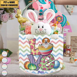 Pet Easter Love - Personalized Easter Basket - Gift For Dog Lovers, Cat Owner