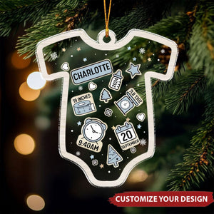 First Christmas Snuggles, First Christmas Giggles - Personalized Acrylic Ornament, Christmas Gift For Baby Kids, Newborn Baby