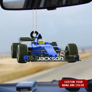 Personalized Racing Car Custom Name Ornament , Gift For Racing Car Lover