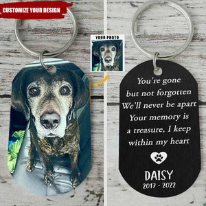 You're Gone But Not Forgotten - Personalized Stainless Steel Photo Keychain