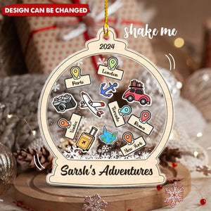 My Memorable And Fun Trips - Travel Personalized Custom Ornament