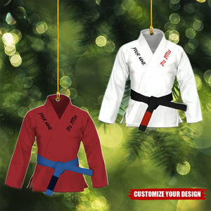 Personalized Jiu Jitsu Ornament, Men Women Team Jiu Jitsu, Brazilian Jiu Jitsu Ornaments Xmas