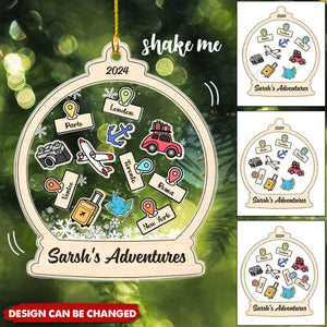 My Memorable And Fun Trips - Travel Personalized Custom Ornament