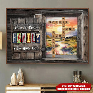 Personalized Gift For Family Word Art Poster