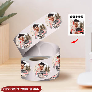 Custom Photo Class Of 2025 Graduation - Personalized Roll Sticker