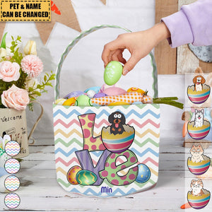 Pet Easter Love - Personalized Easter Basket - Gift For Dog Lovers, Cat Owner