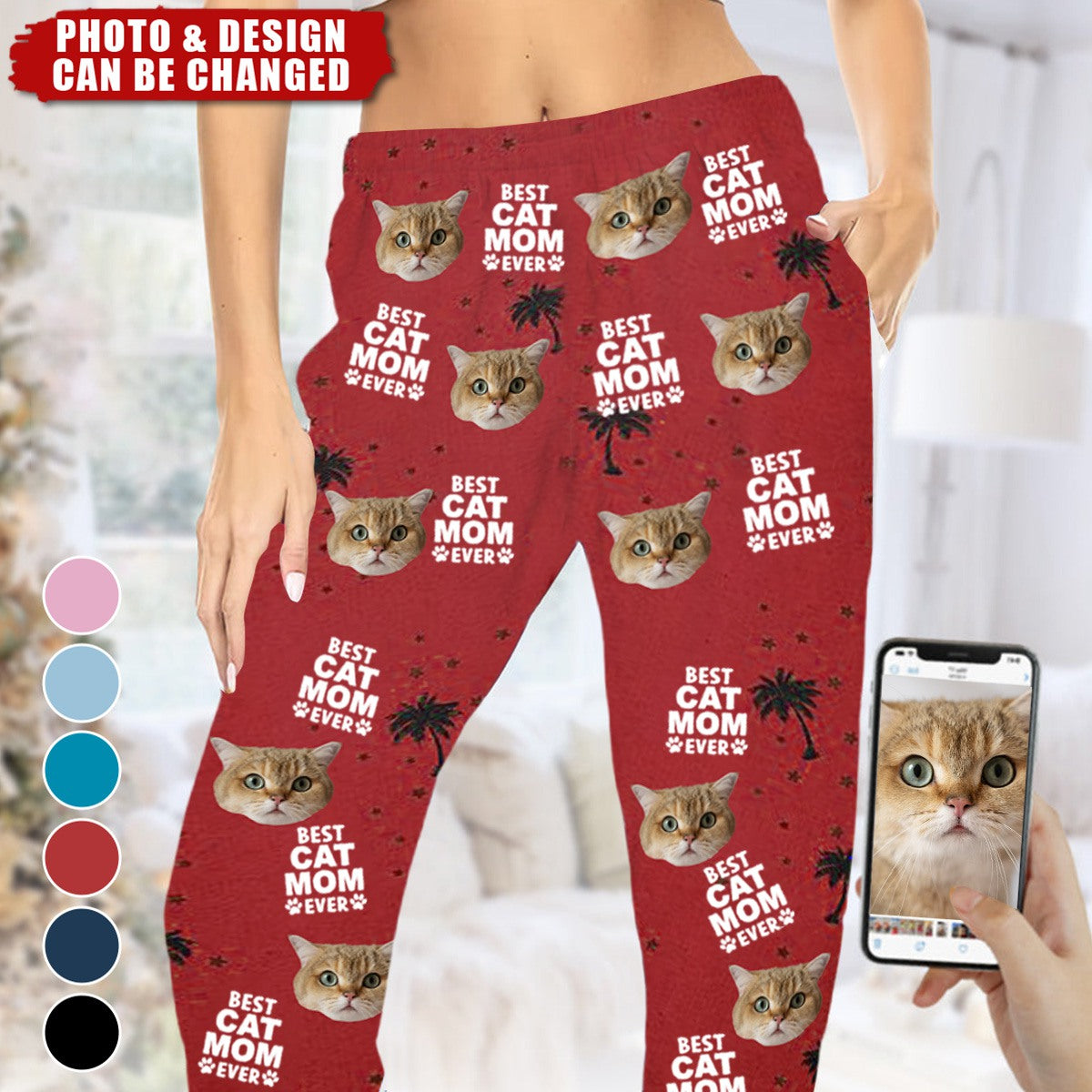 Custom Photo Evеry Paw Stеp Is A Lovе Notе Writtеn On My Hеart - Dog & Cat Personalized Custom Pants - Christmas Gift For Pet Owners, Pet Lovers