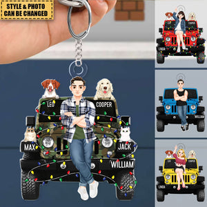 Personalized Crazy Off-road Gifts For Dog Lover Acrylic Keychain