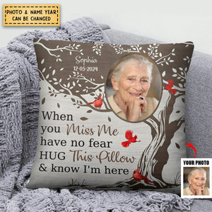 Memorial Hug This Pillow & Know I'm Here - Personalized Photo Pillow