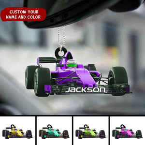 Personalized Racing Car Custom Name Ornament , Gift For Racing Car Lover