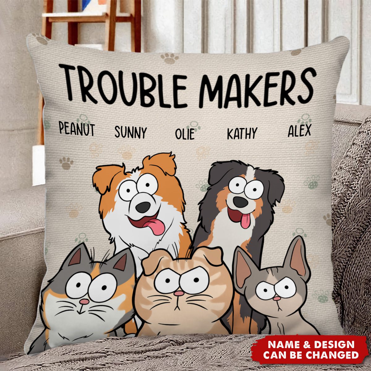 We're The Trouble - Cat Personalized Custom Pillow - Gift For Pet Owners, Pet Lovers