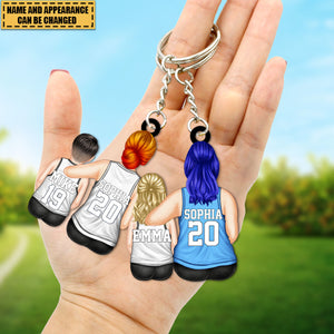 Gift For Sport Mom, Basketball Mom - Personalized Acrylic Keychain