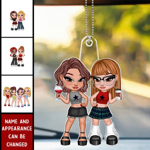 Y2K Besties Personalized Car Ornament - Summer Gift