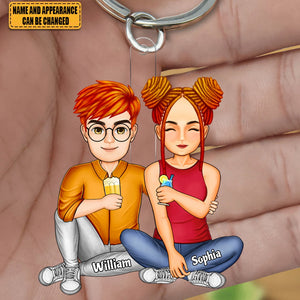 I Love You More - Gift For Couples, Husband, Wife - Personalized Acrylic Keychain