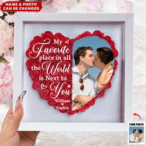 Custom Photo If I Know What Love Is - Couple Personalized Flower Shadow Box