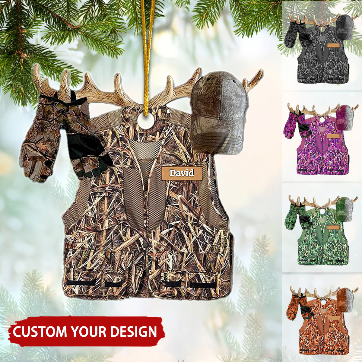 Hunting Clothes Personalized Christmas Ornament, Perfect Gift For Hunting Lovers