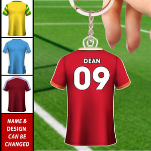 Soccer Shirt Team Personalized Acrylic Keychain