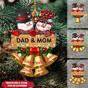 Personalized Grandpa & Grandma Acrylic Ornament - Christmas Gift Idea For Grandparents And Kids