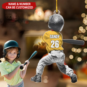 T-ball Kid Personalized Christmas Ornament, Gift For Tee-ball Lover