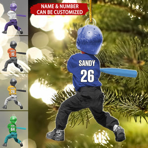 T-ball Kid Personalized Christmas Ornament, Gift For Tee-ball Lover