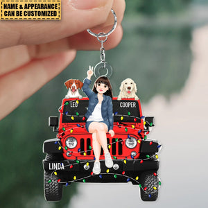 Personalized Crazy Off-road Gifts For Dog Lover Acrylic Keychain