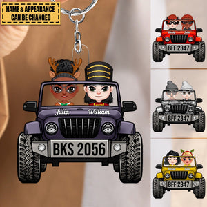 Personalization Off-Road Keychain, Gift For Couples, Husband, Wife, Friends