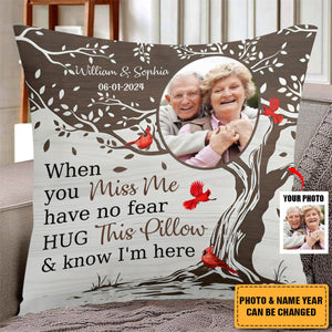 Memorial Hug This Pillow & Know I'm Here - Personalized Photo Pillow