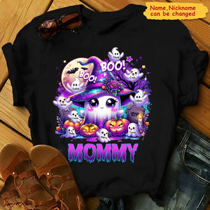 Grandma Ghost Boo! Enter Kid Names Personalized T-shirt