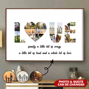 Custom Love Photo Collage Canvas Print Poster - Wedding Anniversary Gifts For New Couple, Husband, Boyfriend