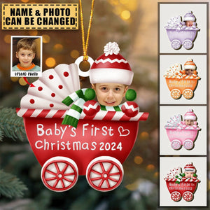 Transparent Christmas Ornament - Christmas Gifts - My First Christmas 2024 - Custom Ornament from Photo