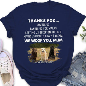 Dog Thanks For Photo Personalized Custom Unisex T-shirt